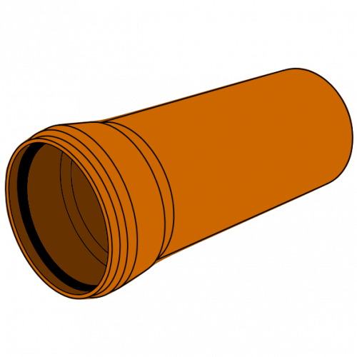 Tube PVC Compact manchonné avec joint - SIA 190 - EN 1401 - SN2/S25/SDR51 - Ø500 - Lg 5m