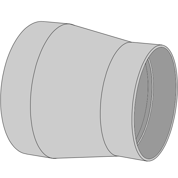 Réduction concentrique PPs pré-manchonné Ø63/50