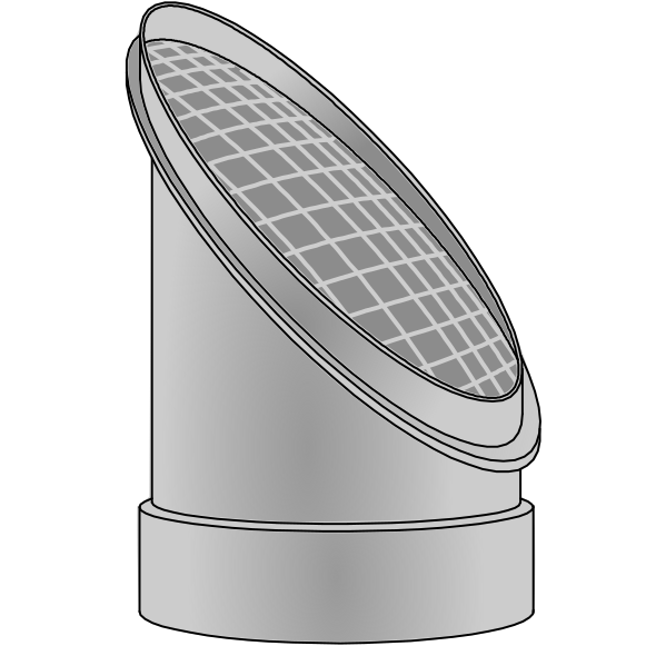 Fond grillagé PPs biseauté Ø125