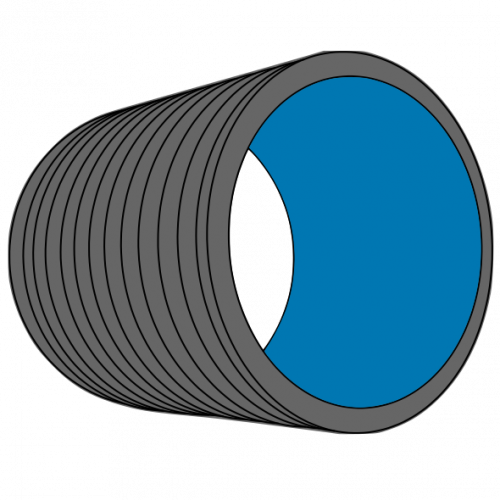 Tube PEHD SGK annelé S16 SDR33 SN2 Ø1200-1312 Lg6m