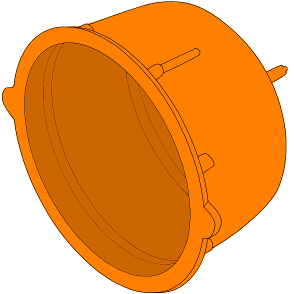 Bouchon de fermeture PEPC annelé Ø100/125
