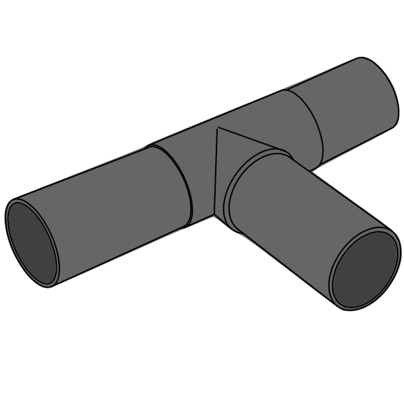 Embranchement HDPE 90° à extrémité lisse Ø110/110