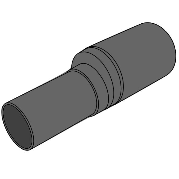 Réduction HDPE à extrémité lisse Ø125/110