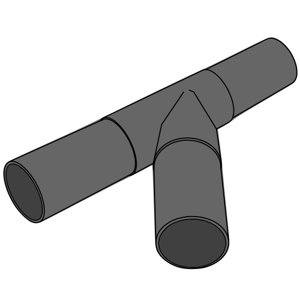 Embranchement HDPE 45° à extrémité lisse Ø110/110