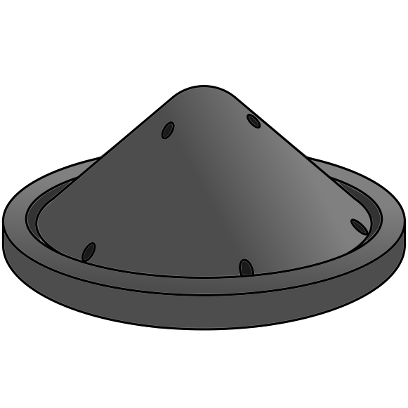 Pièce de centrage pour candélabre HDPE soudable Ø250