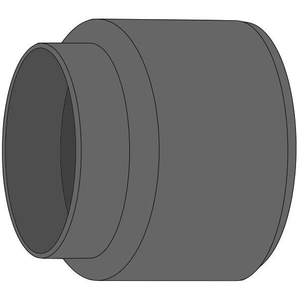 Réduction plate sur gaine PEHD SDR33/SN2 à extremités lisses DN1500 SGK