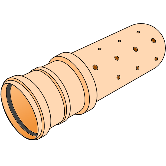 Tube de drainage PP perforé SN4 S16 SDR33 Ø110 Qplus 15009