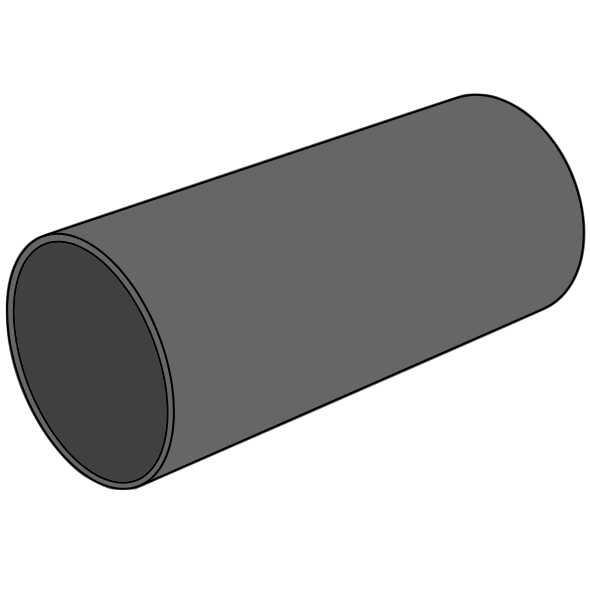 Tube PE-HD ventilation compact lisse