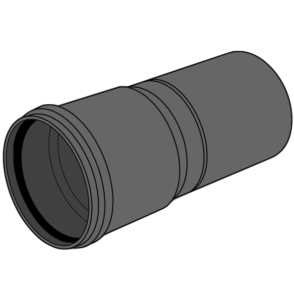 Tube manchonné HDPE compact S12,5 SDR26 SN4 Ø110 Lg6m