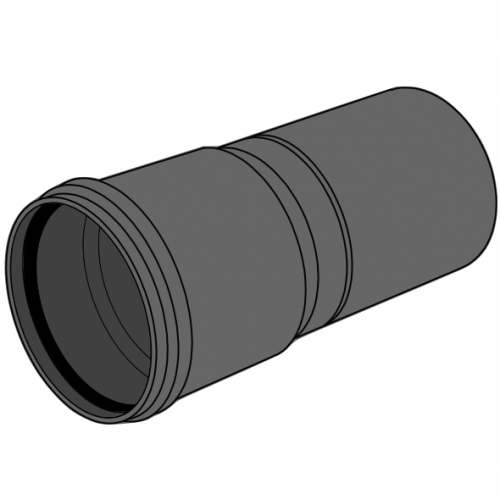 Tube manchonné HDPE compact S12,5 SDR26 SN4 Ø125 Lg6m