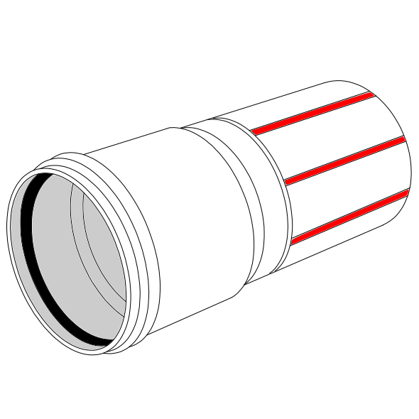 Tube manchonné HDPE DIL-PLUS C+S Ø100/112 Lg10m