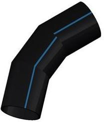 Coude lisse PE100 Segmenté PN16 Ø110 45°