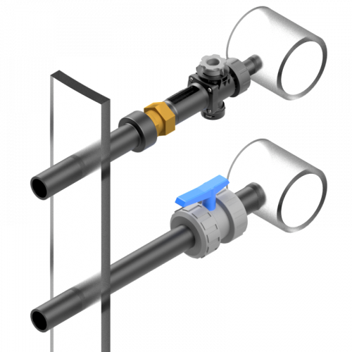 Ensemble de raccordement aller/retour pour 1 sonde géothermique DN32 ou 40