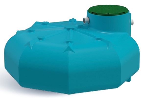 Cuve PE plate de récupération d'eau de pluie 6000L à usage domestique