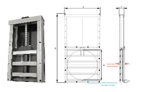 Vanne murale à guillotine KSA Ø500