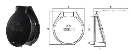 Clapet de nez à bride MULTI NB Ø800