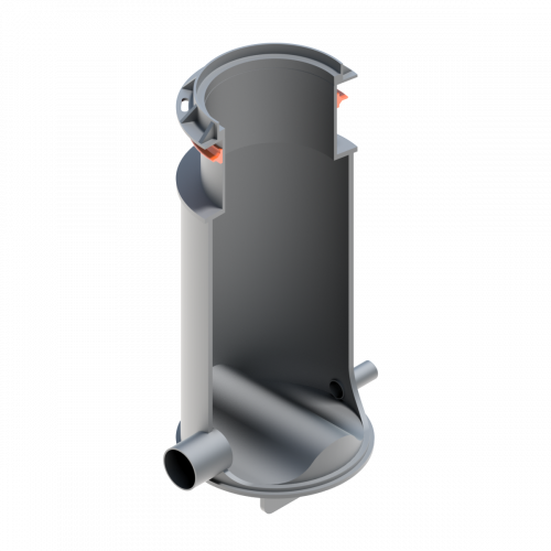 Regard Visite - Rond - PVC - 15xH23 - Poignée Anti-vol