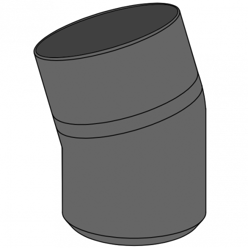 Coude HDPE à extrémité lisse Ø125 Angle 15°