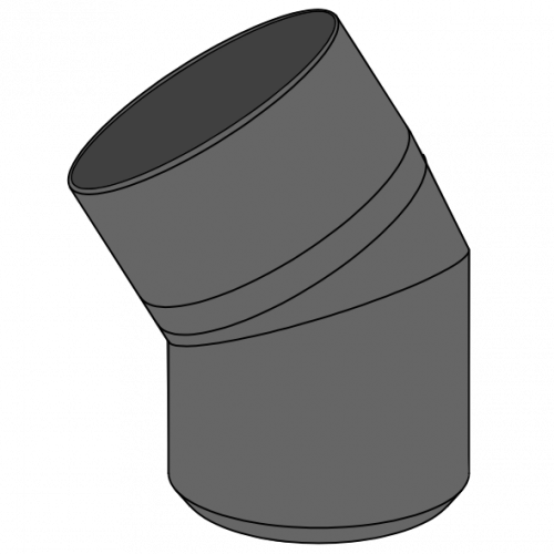 Coude HDPE à extrémité lisse Ø110 Angle 30°