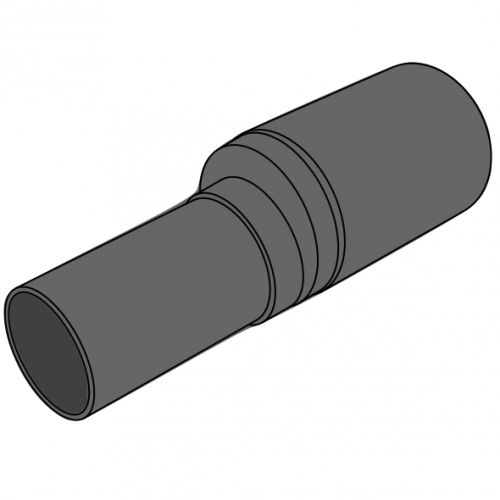 Réduction HDPE à extrémité lisse Ø160/110